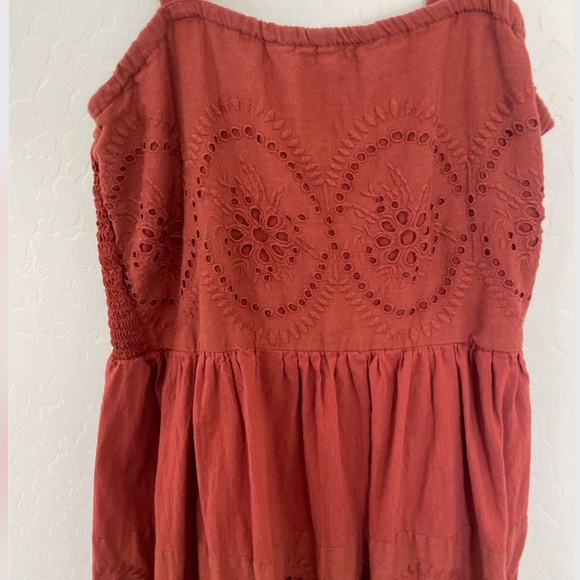 Eyelet Floral Maxi Chic Beach Vaca Vacation Chic Glam Party Boho Hipster Dress - Picture 7 of 8